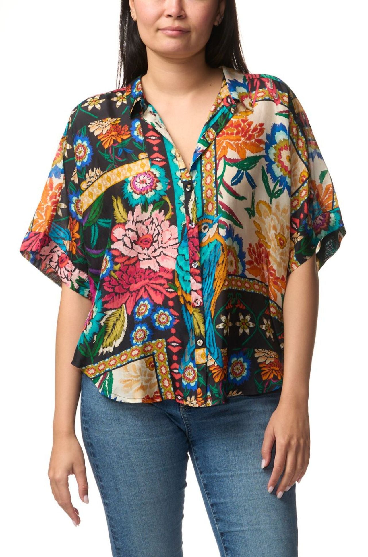 Johnny Was - The Audrey Short Sleeve Shirt in Eirene