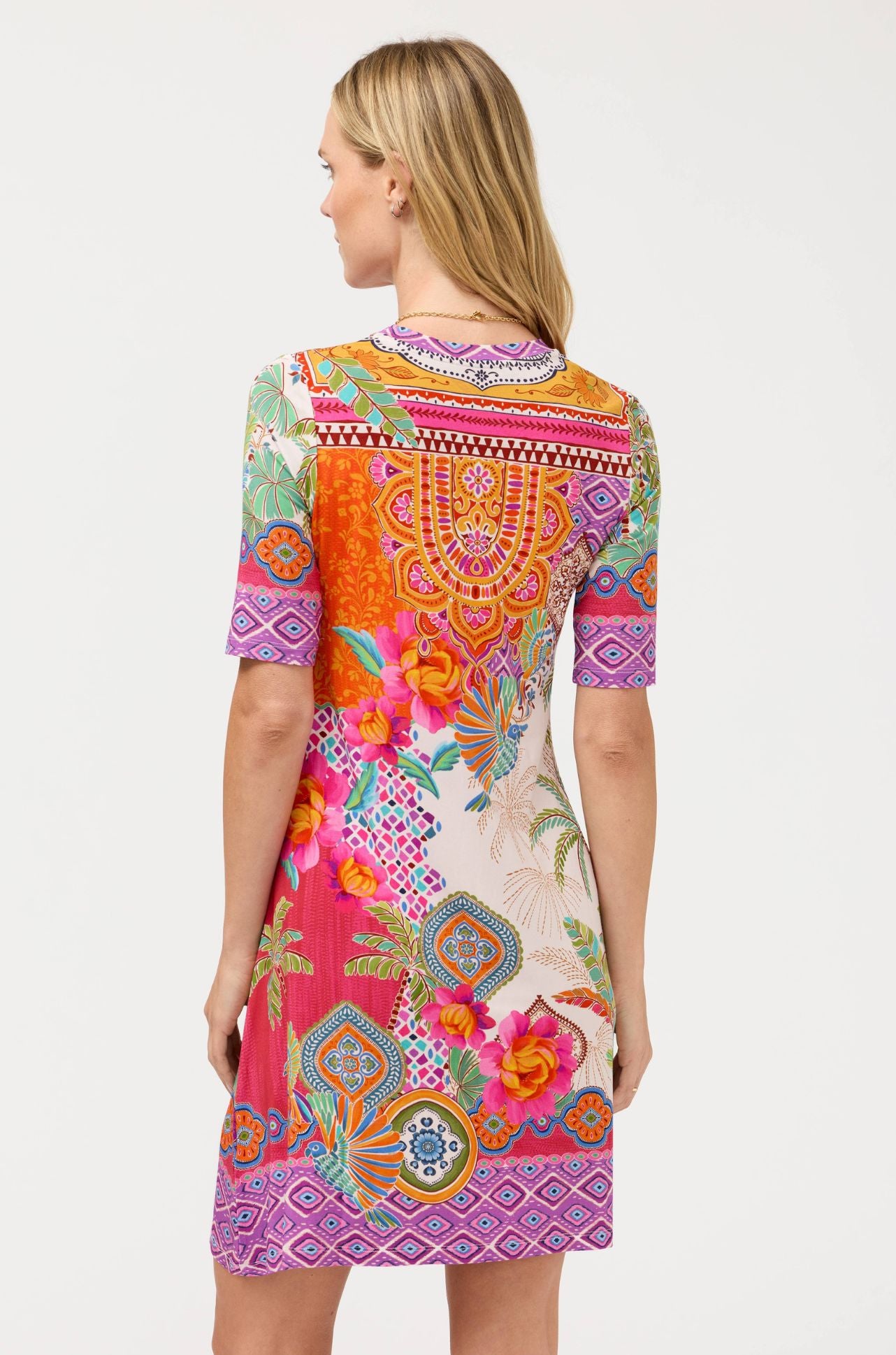 Johnny Was - The Janie Favorite Elbow Sleeve Swing Dress in Avelar