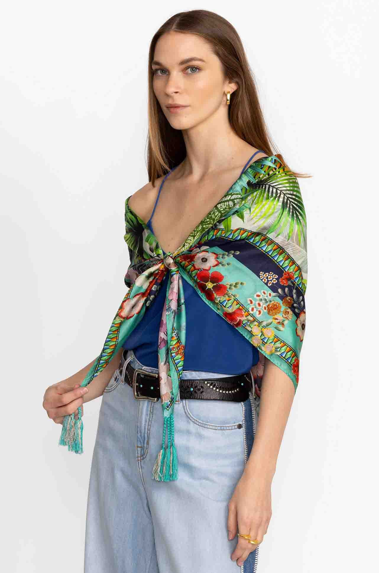 Johnny Was - Tigres Et Fleurs Scarf