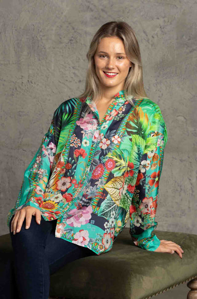 Johnny Was - Tigres Et Fleurs Seline Button Down