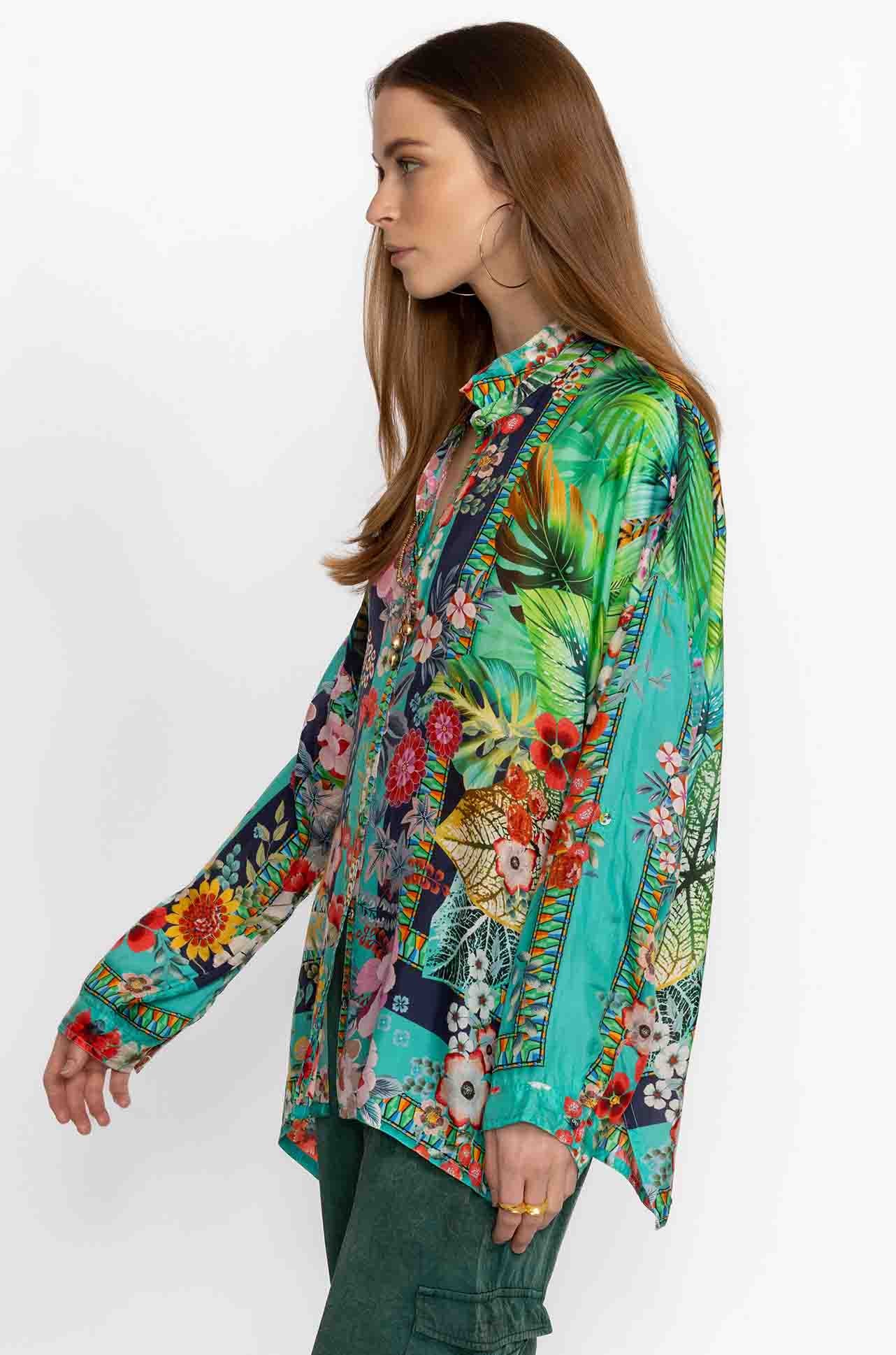 Johnny Was - Tigres Et Fleurs Seline Button Down