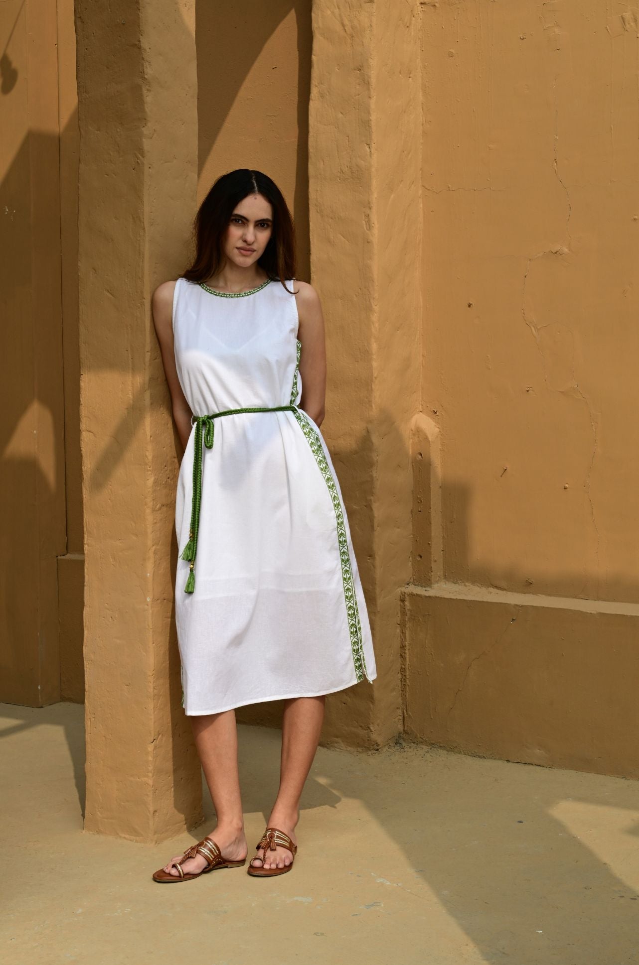 Azure and Indigo - Tiki Tropics Midi Dress