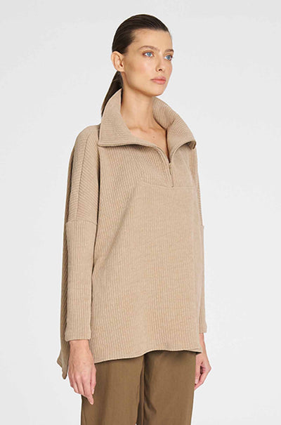 Mela Purdie - Tube Zip Sweater in Cord Knit