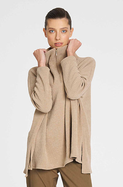 Mela Purdie - Tube Zip Sweater in Cord Knit