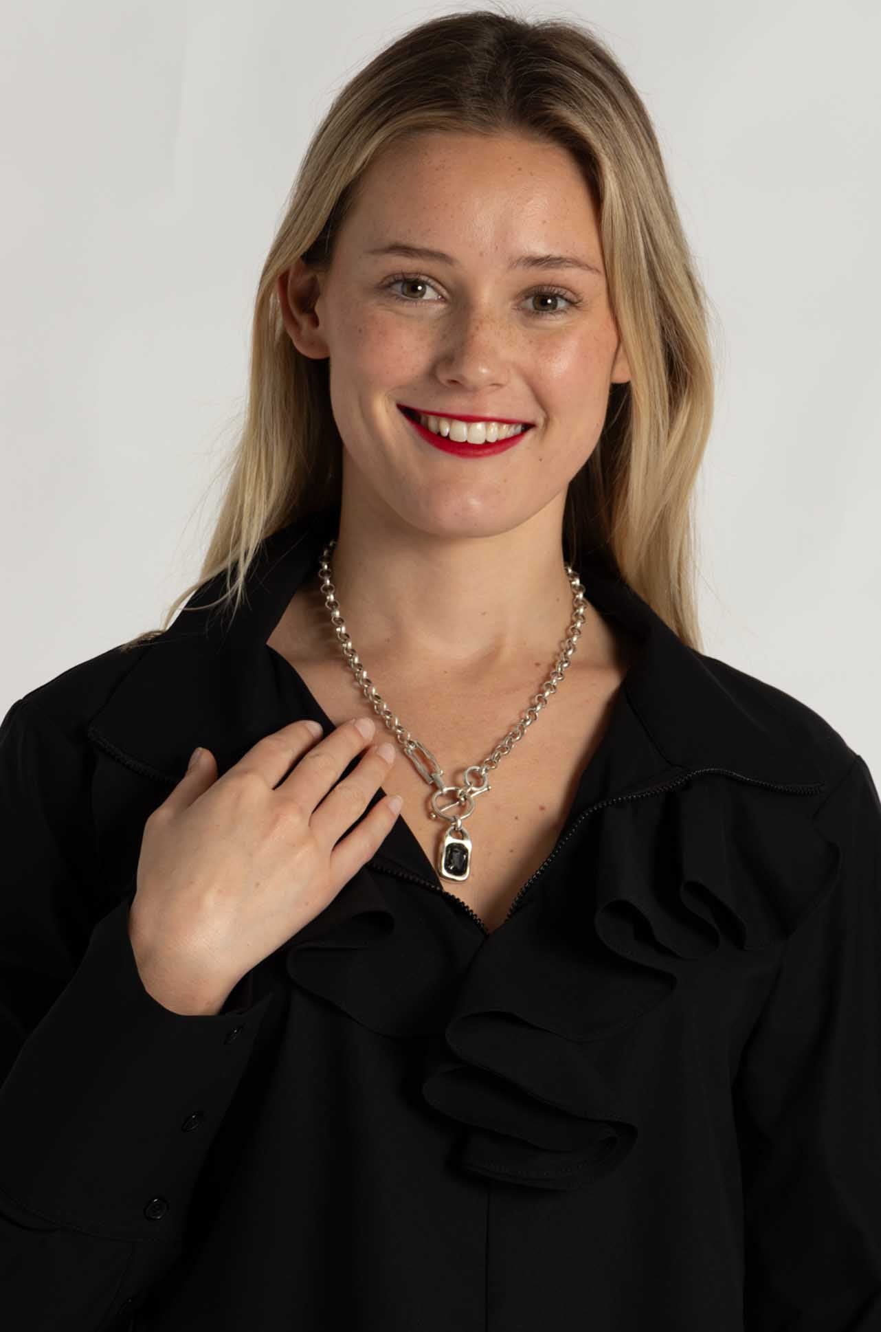 Pewter - Tulum T-Lock Necklace