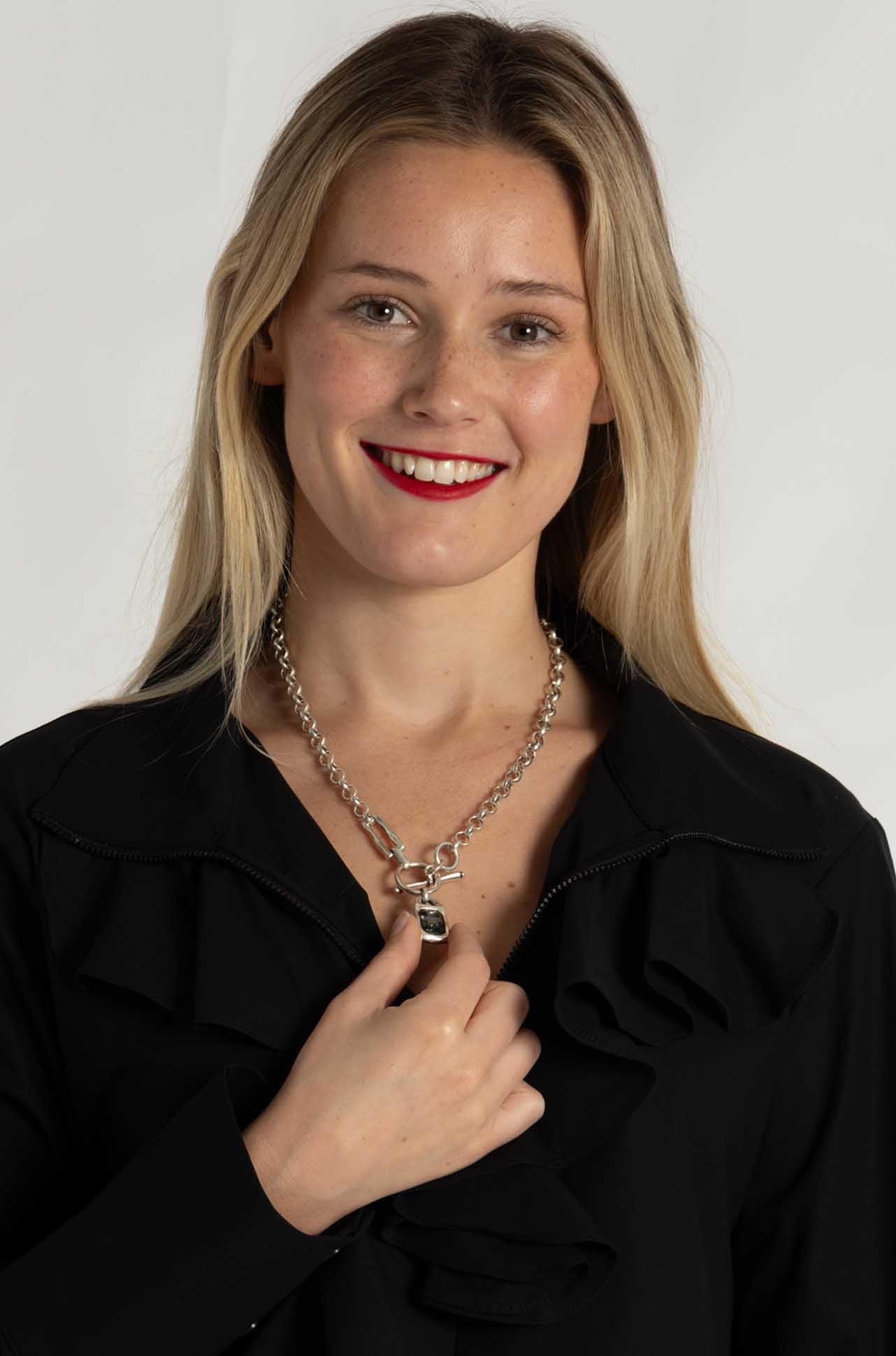 Pewter - Tulum T-Lock Necklace
