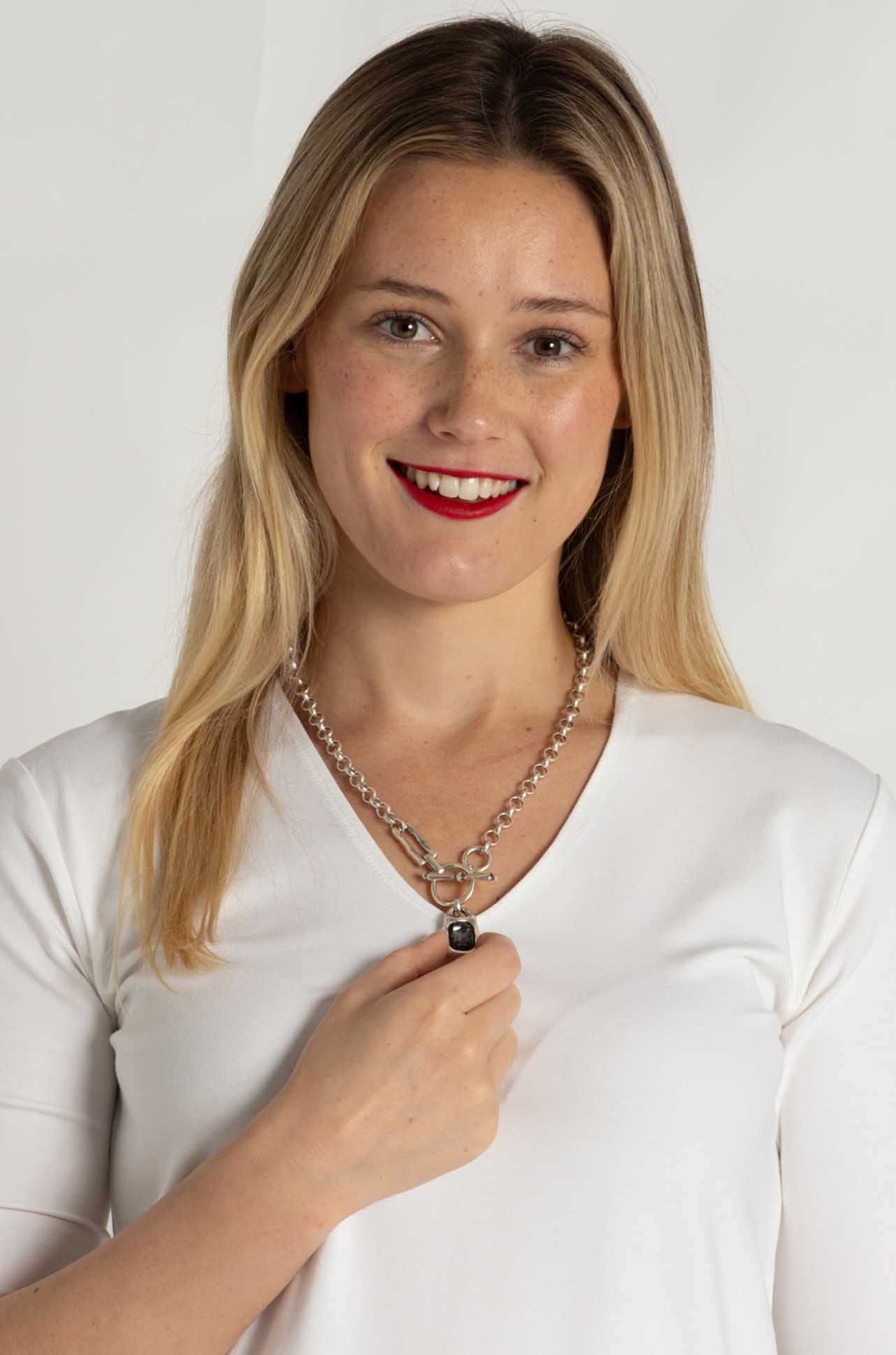 Pewter - Tulum T-Lock Necklace