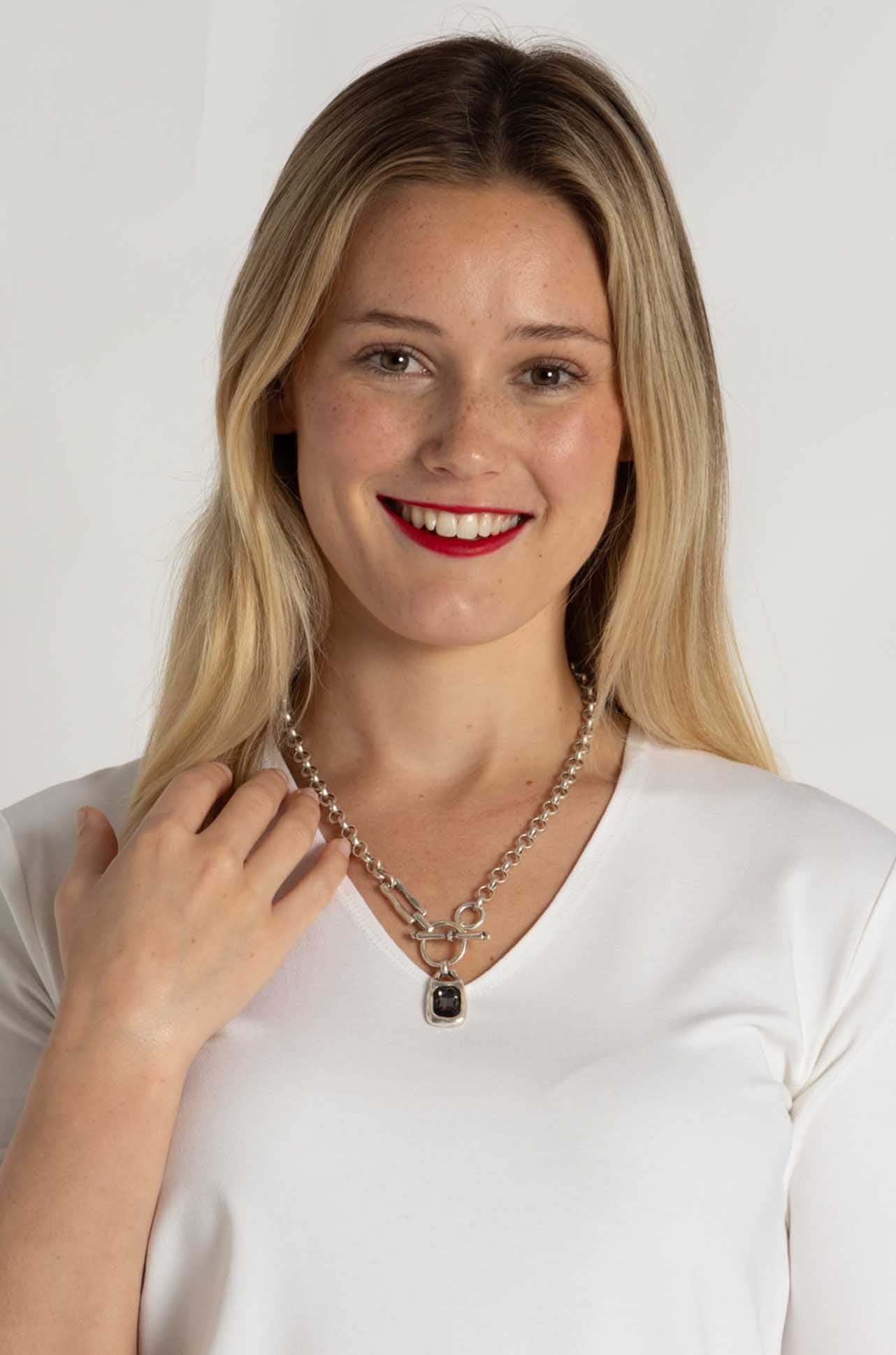 Pewter - Tulum T-Lock Necklace