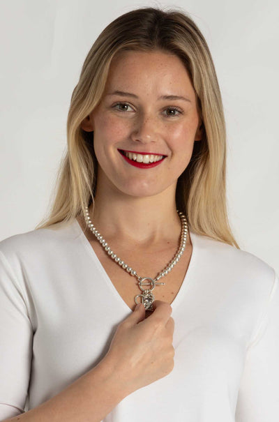 Pewter - Tulum T-Lock Necklace