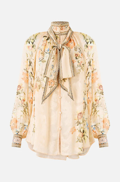 Camilla - Twilight In Istanbul Detachable Pussy Bow Raglan Blouse