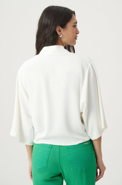 Joseph Ribkoff - Twill Boxy Front Tie Top