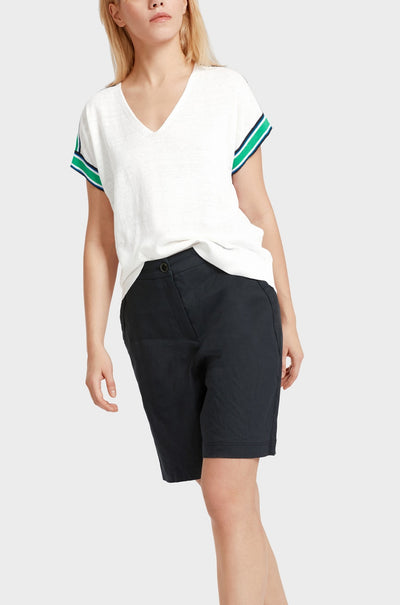 Marc Cain - Casual Knitted Sweater with V-Neck