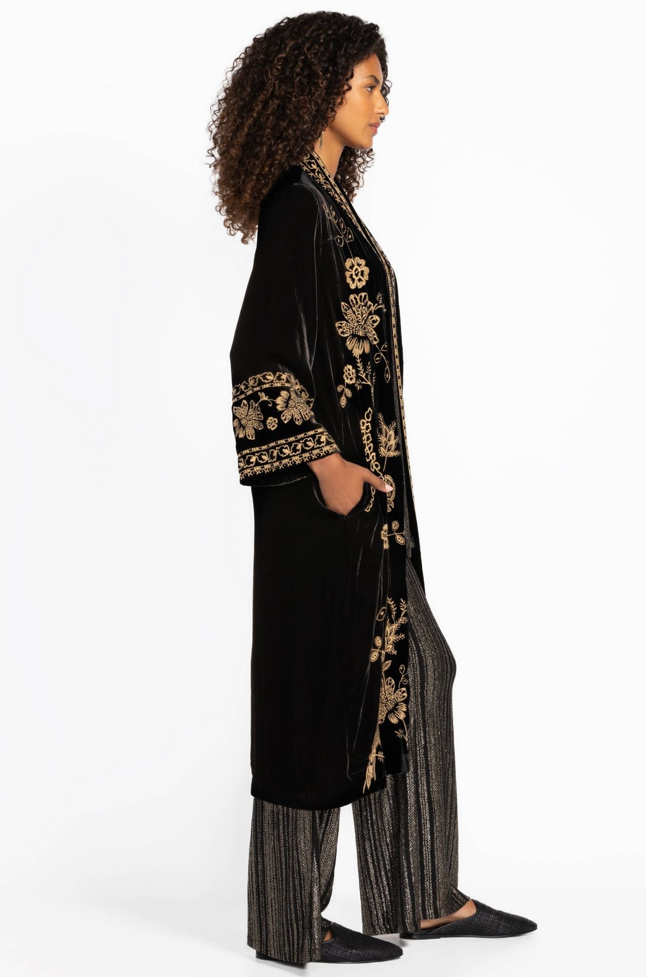 Johnny Was - Velvet Kimono Coat in Nyomi