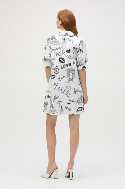 Joseph Ribkoff - Poplin Conversational Print A Line Dress