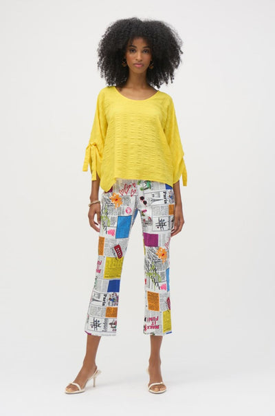 Joseph Ribkoff - Millennium Word Print Flared Pants