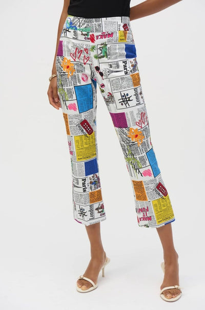 Joseph Ribkoff - Millennium Word Print Flared Pants