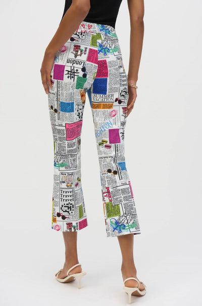 Joseph Ribkoff - Millennium Word Print Flared Pants