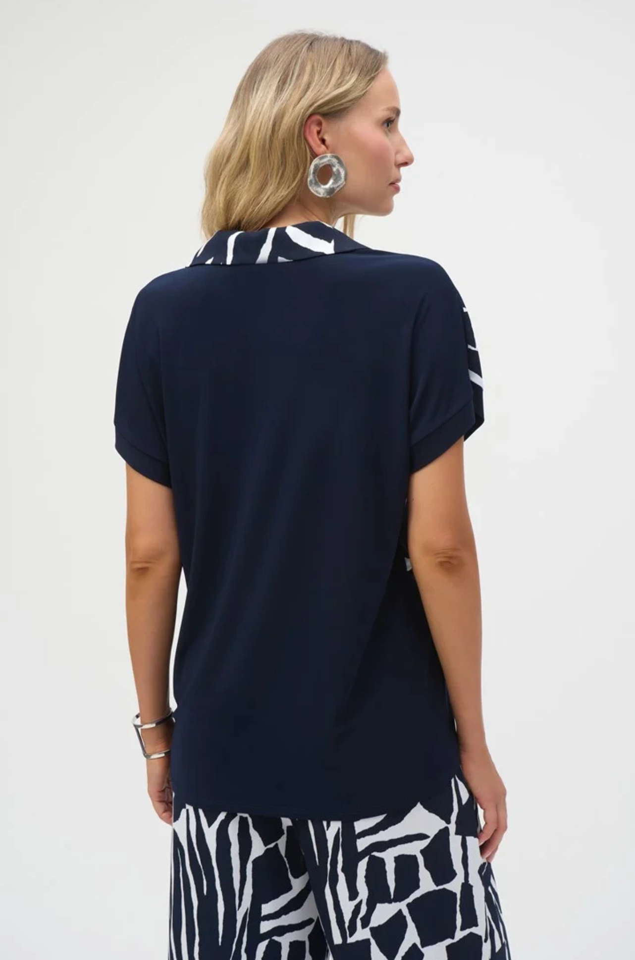 Joseph Ribkoff - Silky Knit Abstract Print Boxy Top