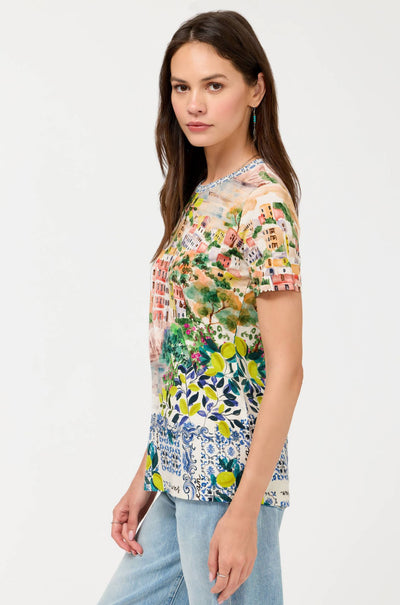 Johnny Was - The Janie Favorite Short Sleeve Crew Neck Tee in Olympe