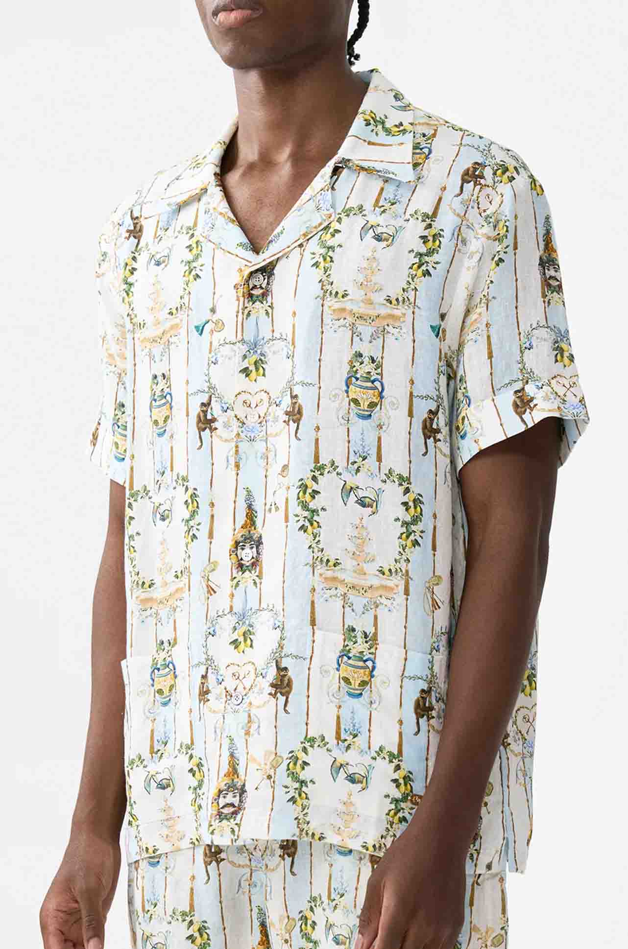Camilla - Venus On A Vespa Short Sleeve Cabana Shirt