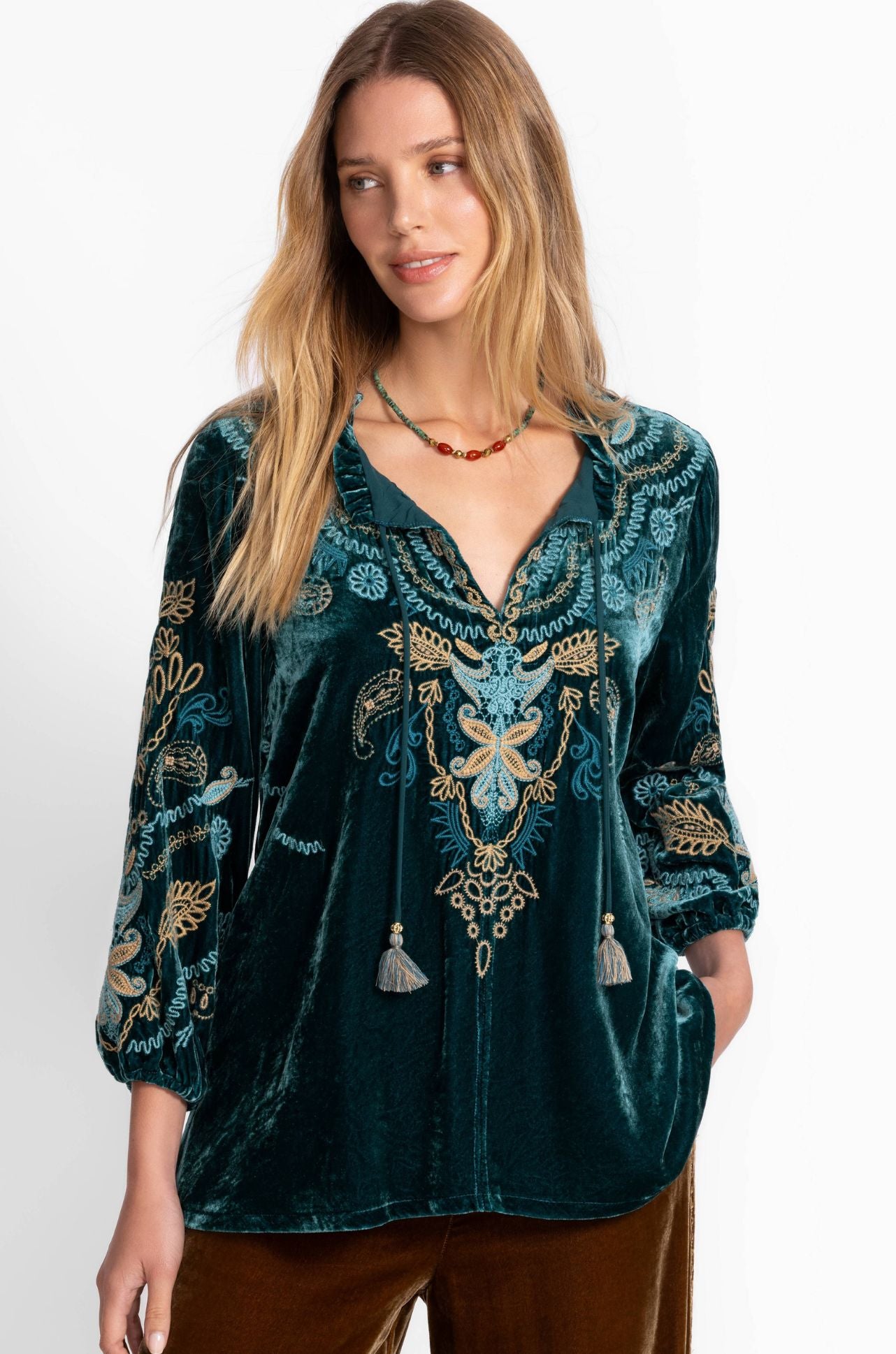 Johnny Was - Velvet Field Blouse in Shira