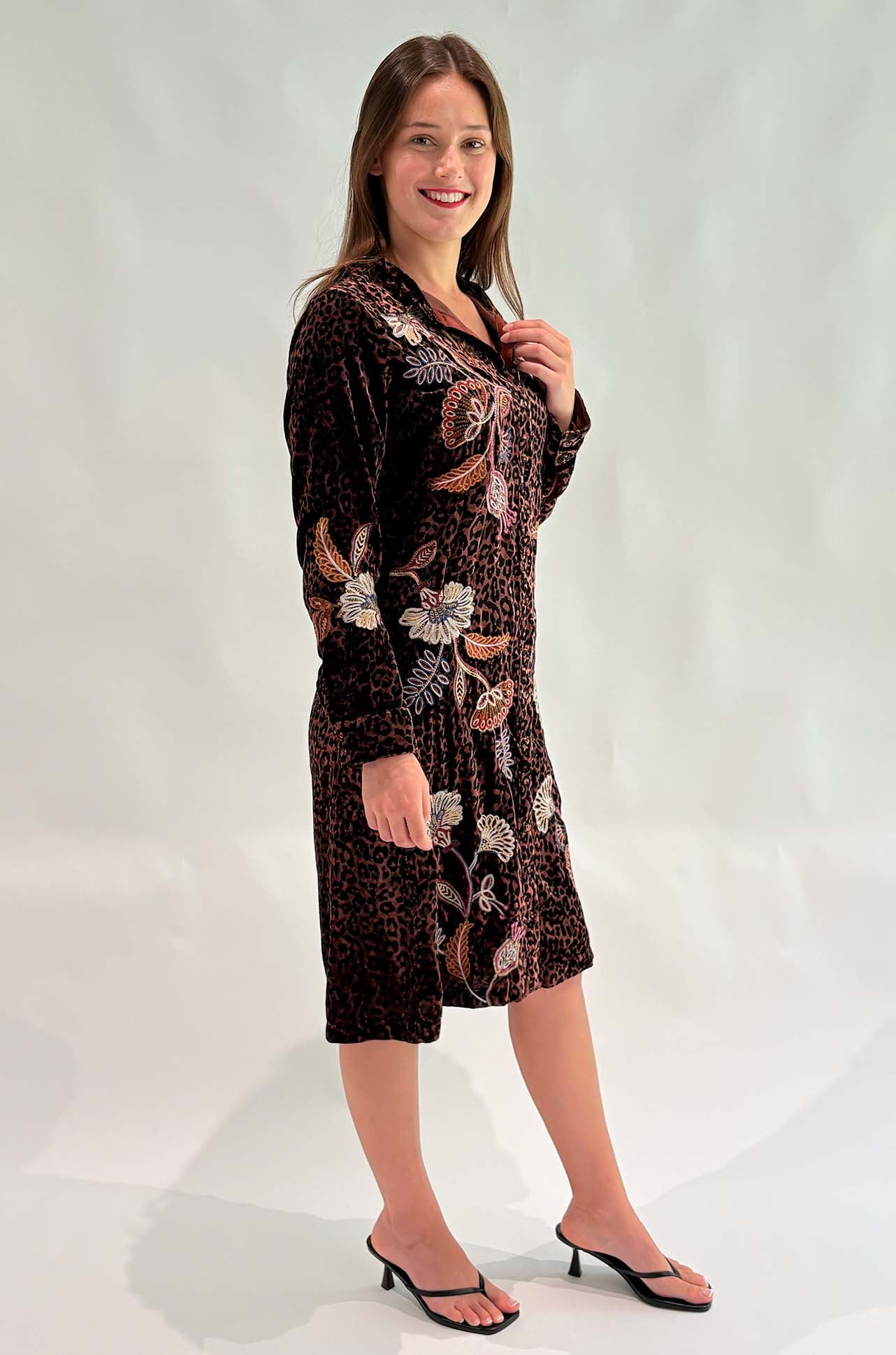 Johnny Was - Velvet Shirt Dress in Gineva