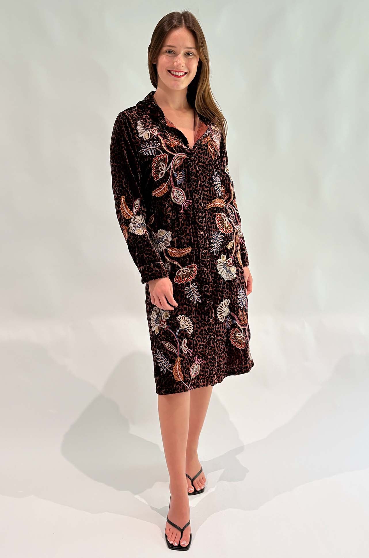 Johnny Was - Velvet Shirt Dress in Gineva