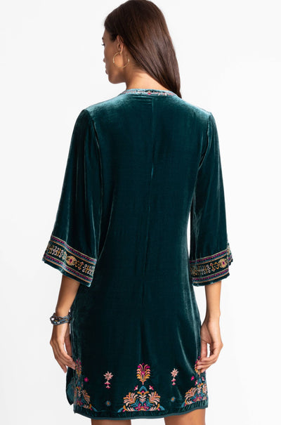 Johnny Was - Velvet Tie Front Kimono Dress in Brandi
