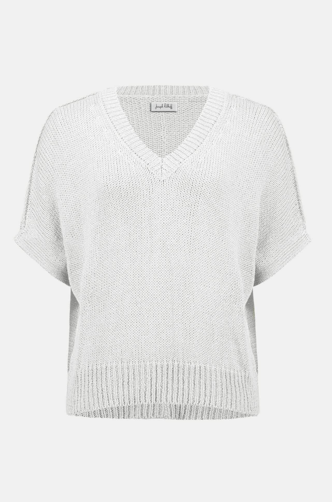 Joseph Ribkoff - Viscose and Lurex Sweater Knit Relaxed Top