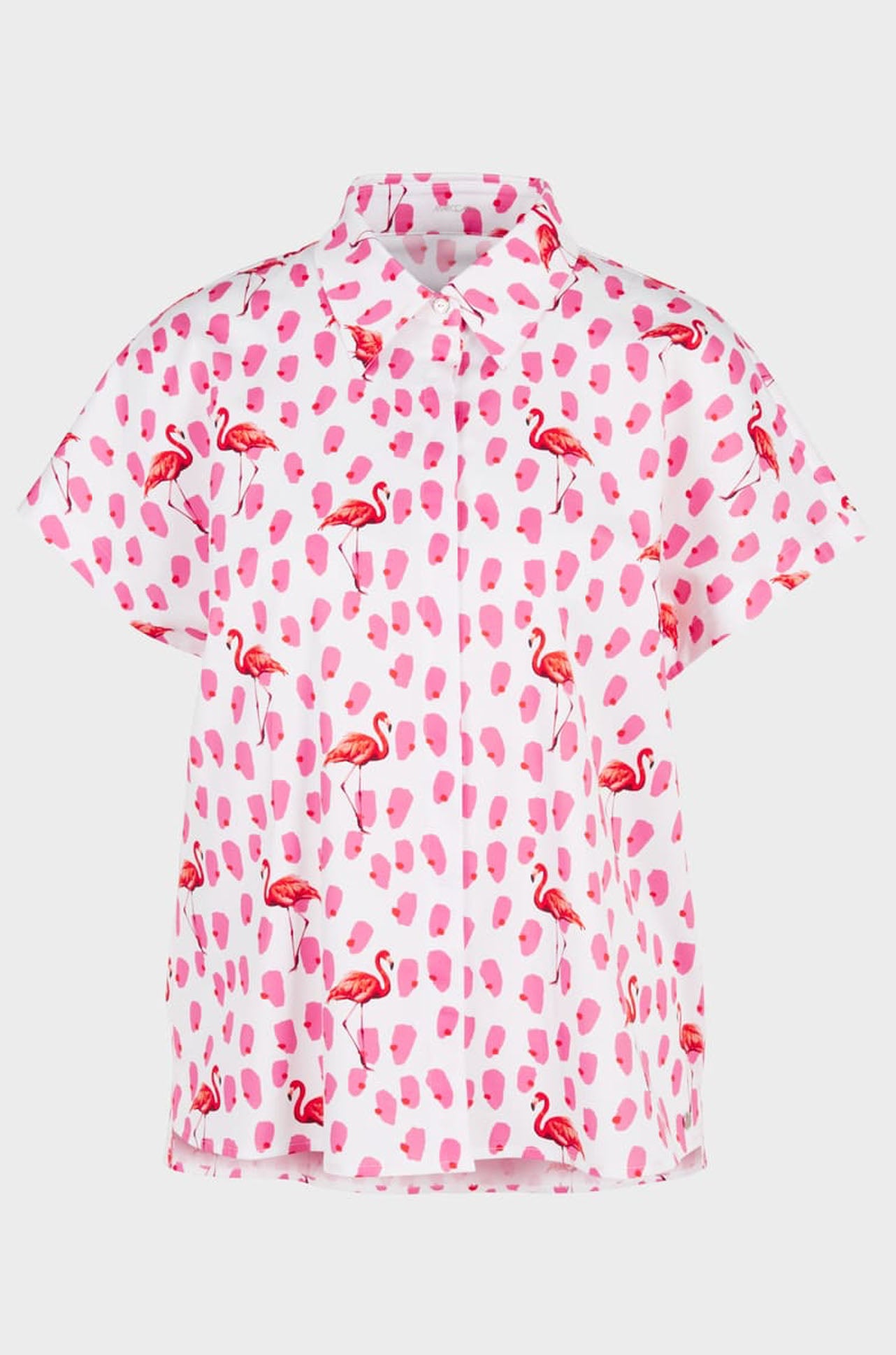 Marc Cain - Blouse with Tonal Flamingo Print