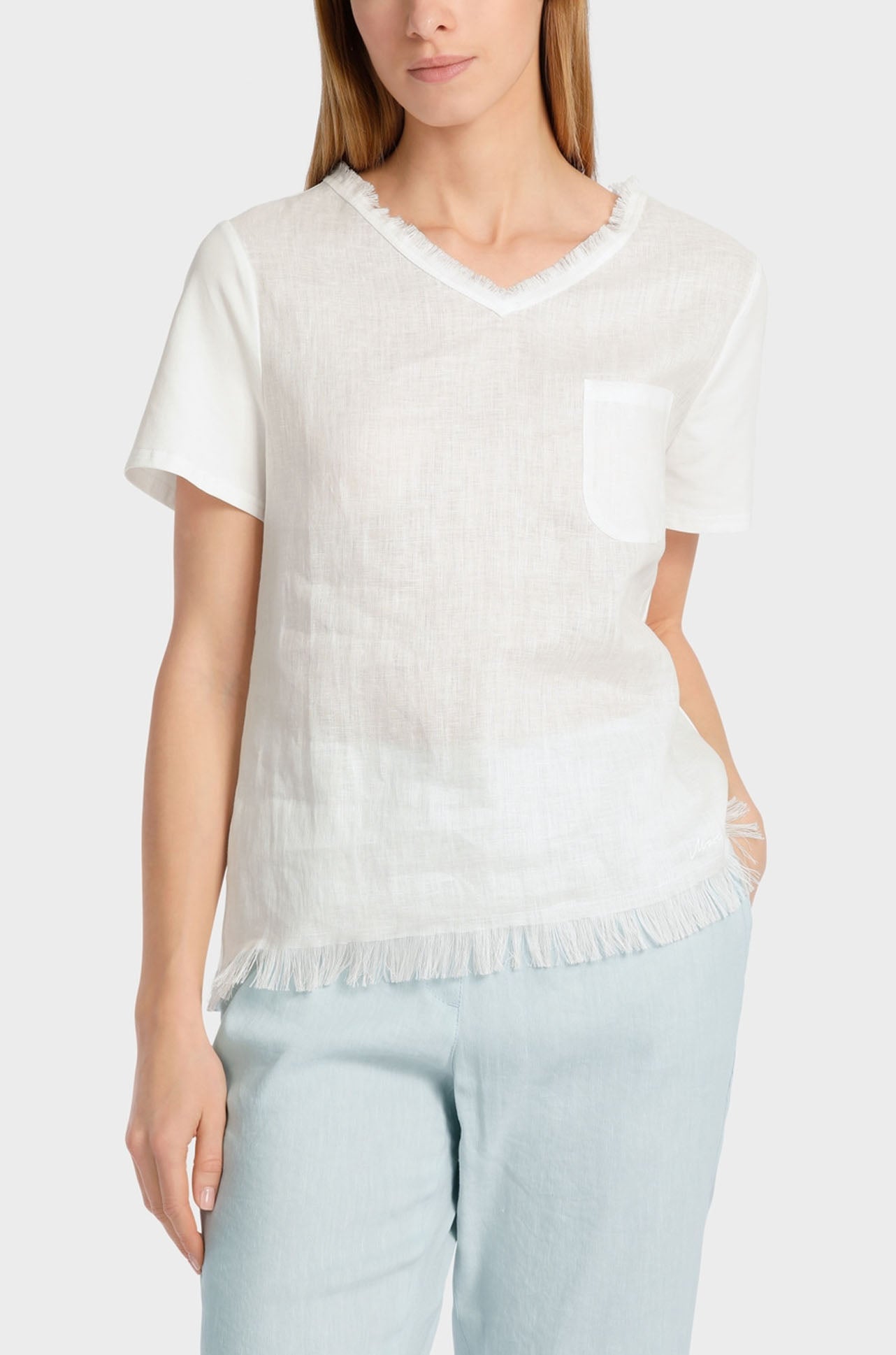 Marc Cain - T-shirt In A Mix Of Materials