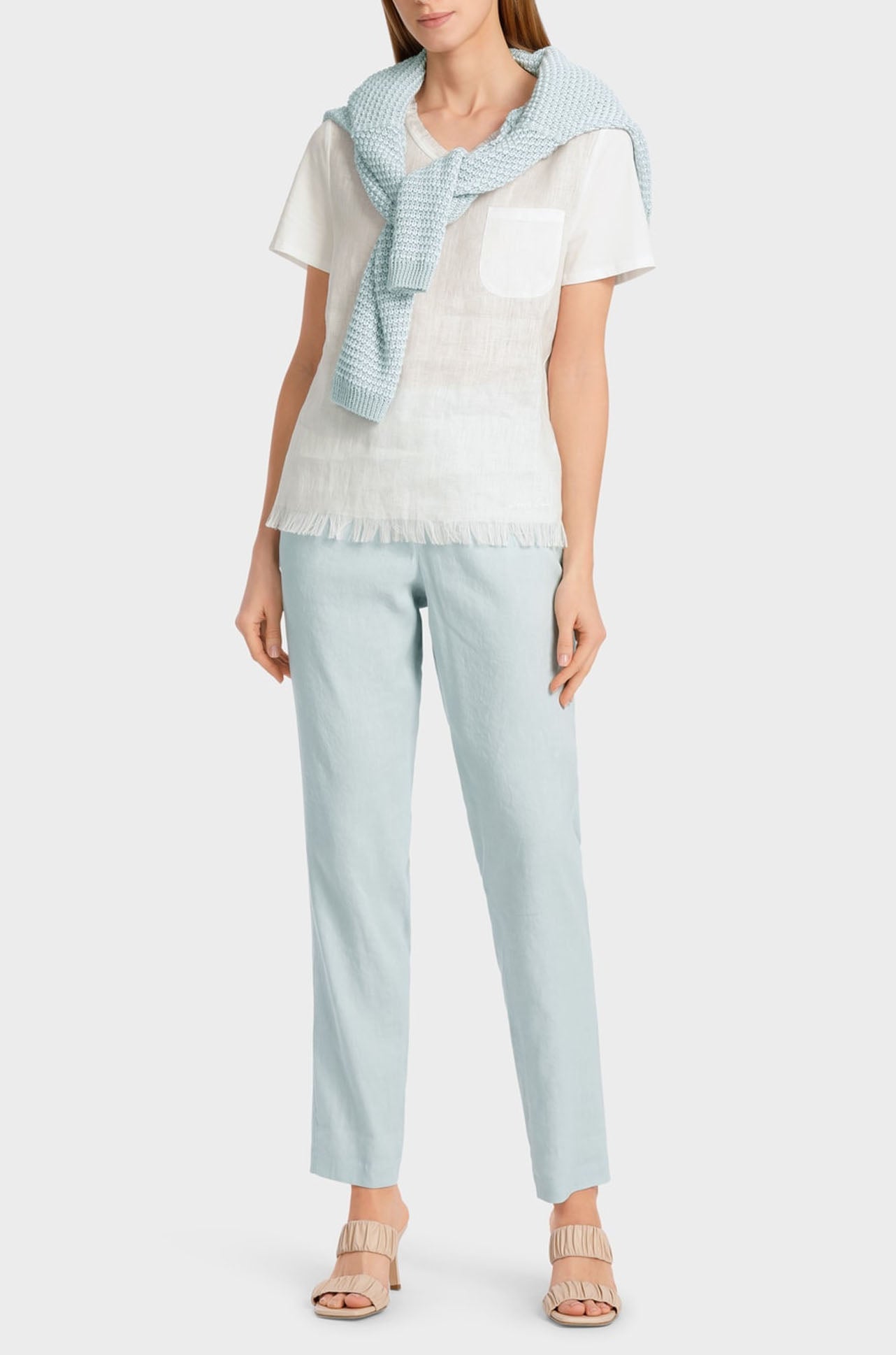 Marc Cain - T-shirt In A Mix Of Materials