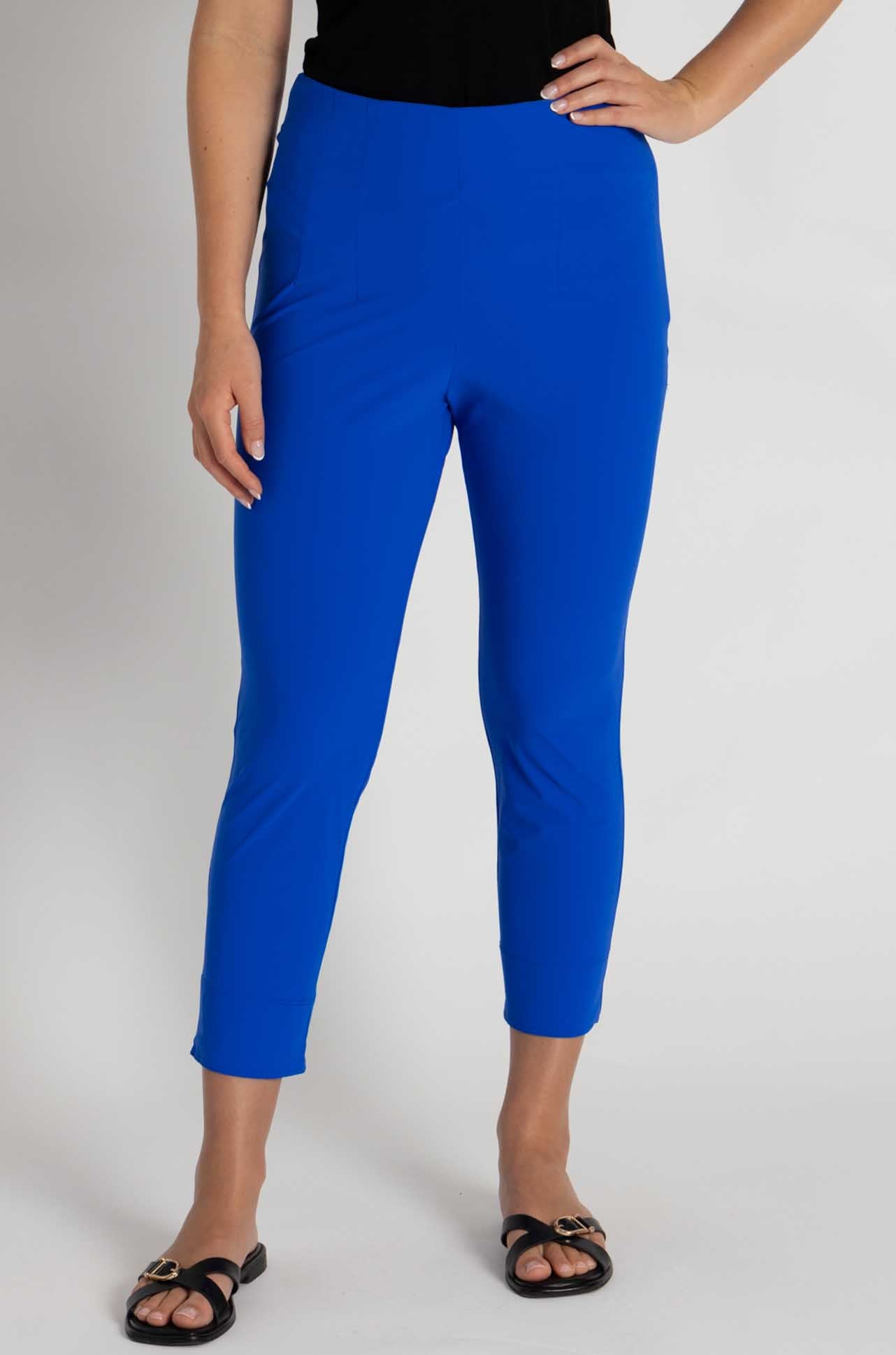 Paula Ryan - Waisted Capri Pant in Greek Blue