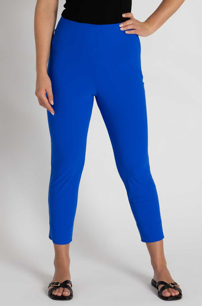 Paula Ryan - Waisted Capri Pant in Greek Blue