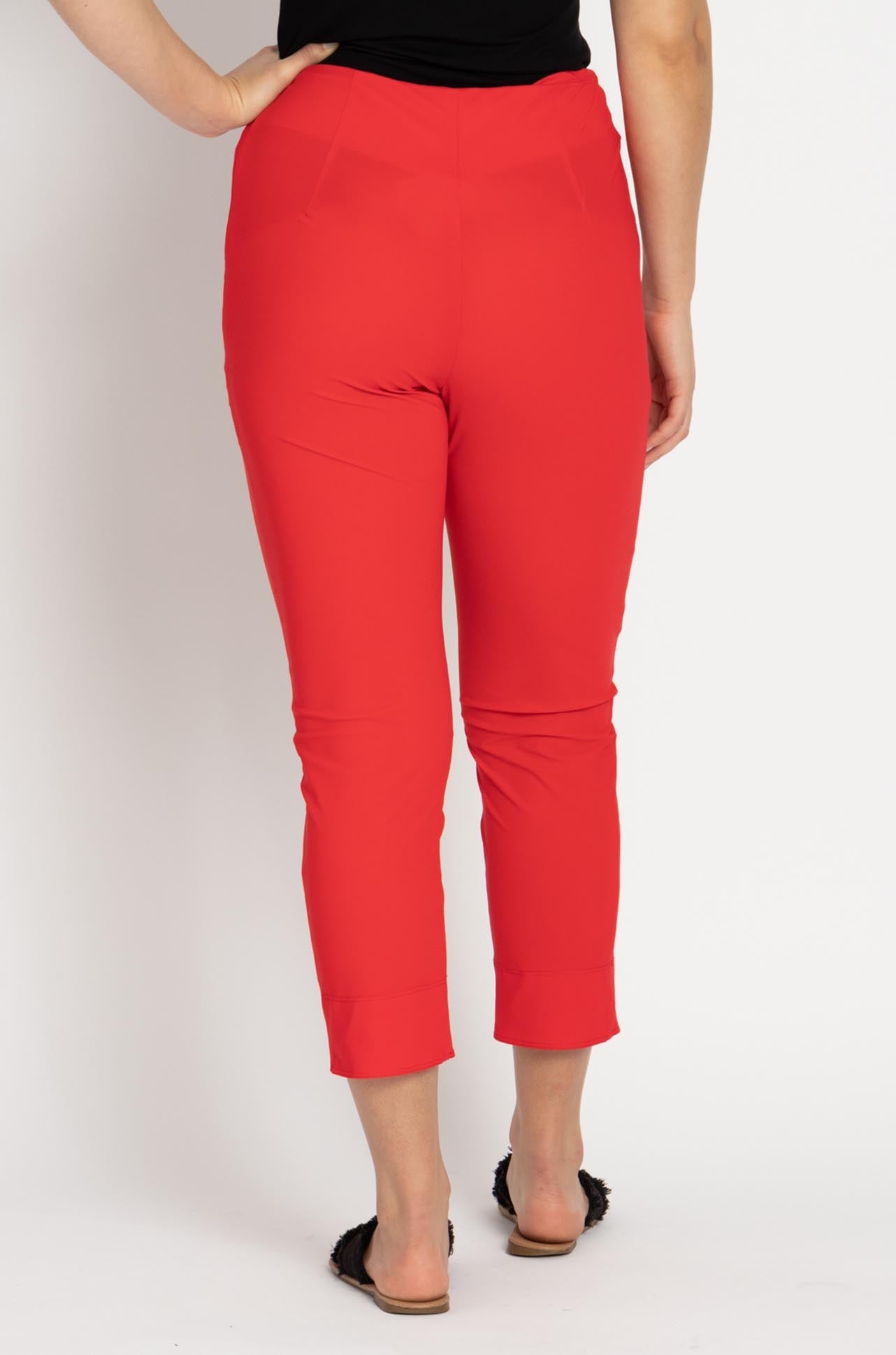 Paula Ryan - Waisted Capri Pant in Poppy