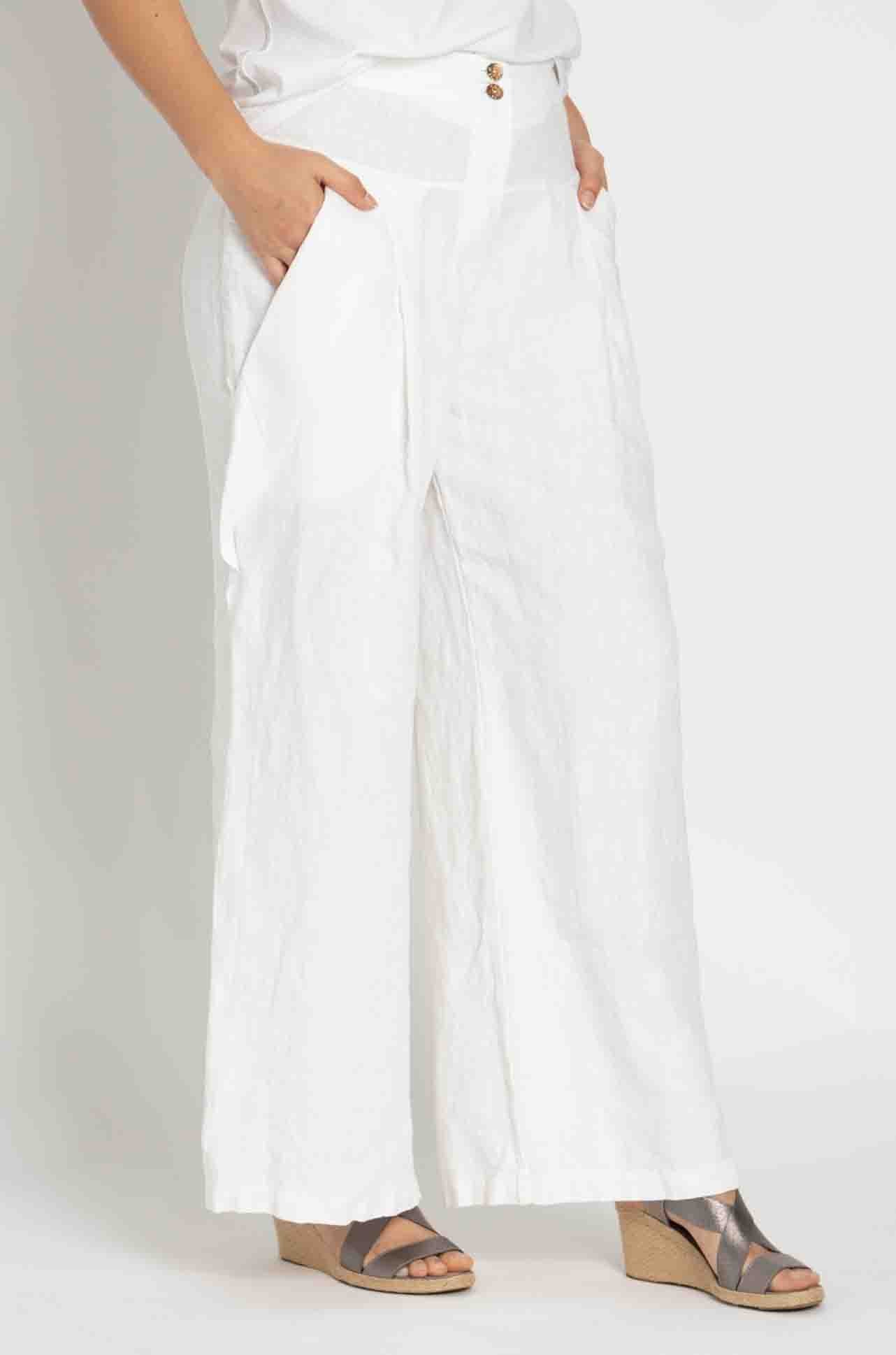 Elisa Cavaletti - Wide Leg Linen Pant