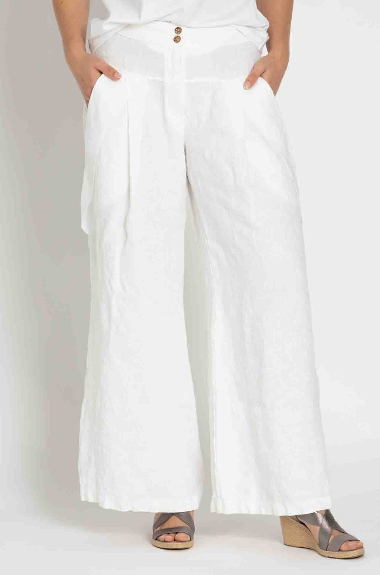 Elisa Cavaletti - Wide Leg Linen Pant
