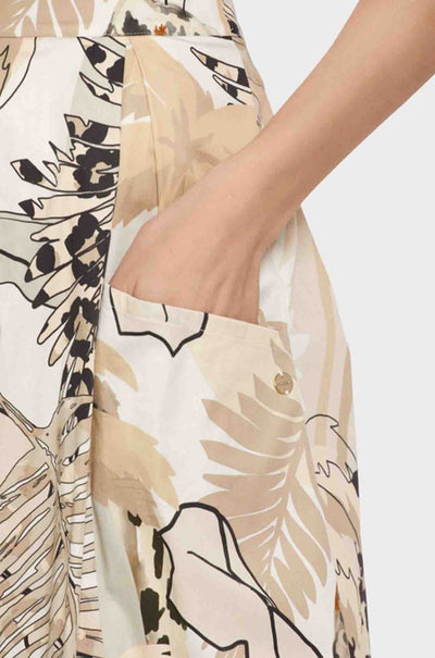 Marc Cain - Wide Skirt with Collage Print