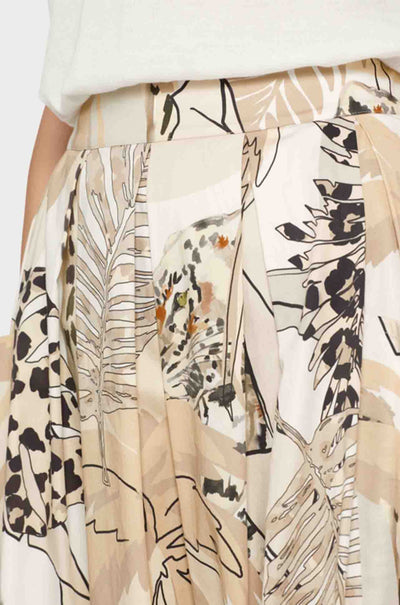 Marc Cain - Wide Skirt with Collage Print