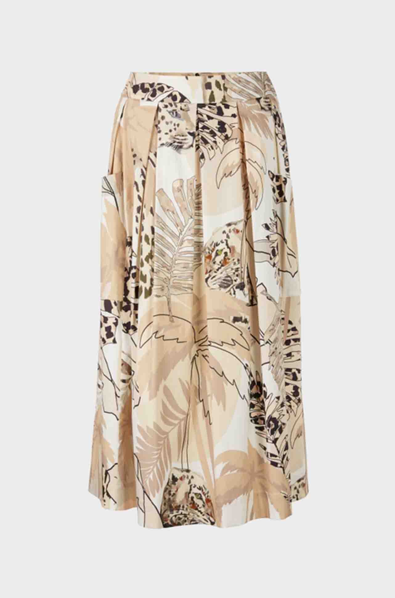 Marc Cain - Wide Skirt with Collage Print
