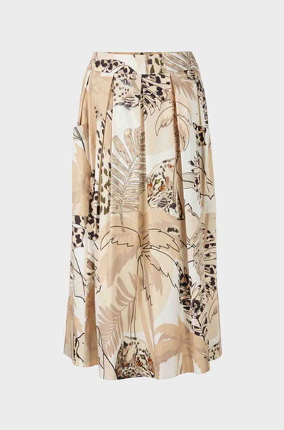 Marc Cain - Wide Skirt with Collage Print
