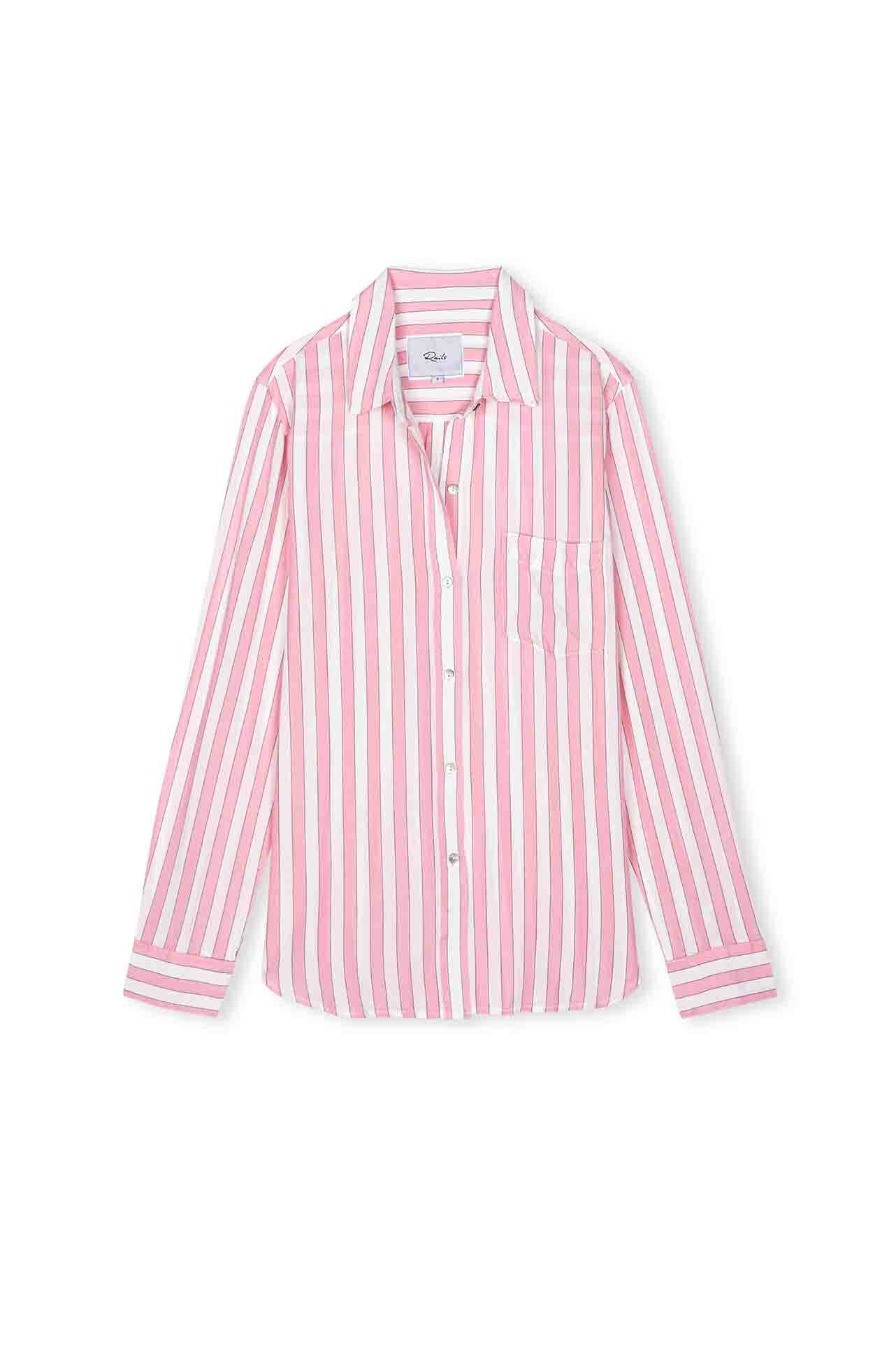 Rails - Wren Shirt in Rose Bloom Stripe