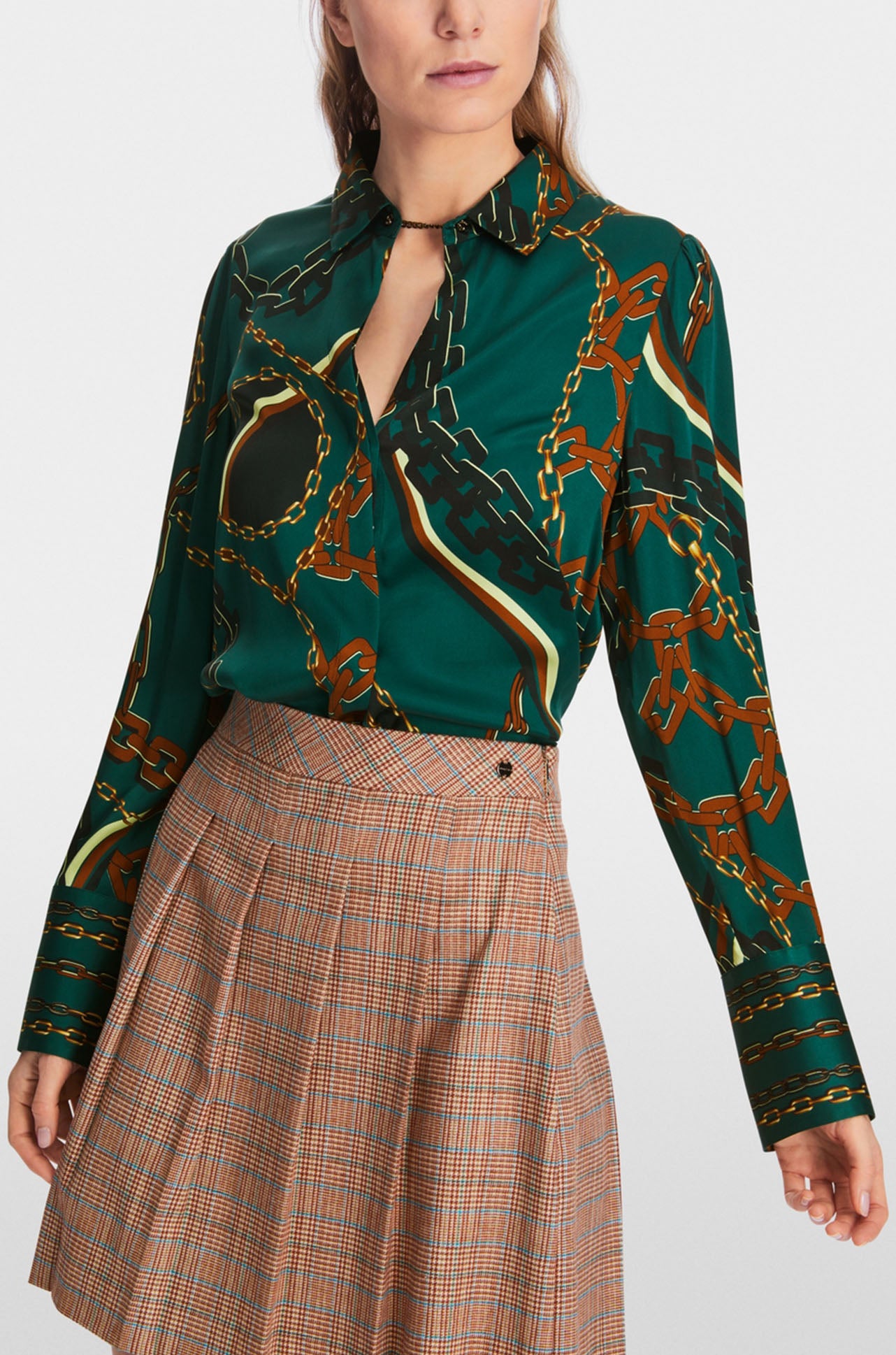 Marc Cain - Silk Blouse with Chain Design