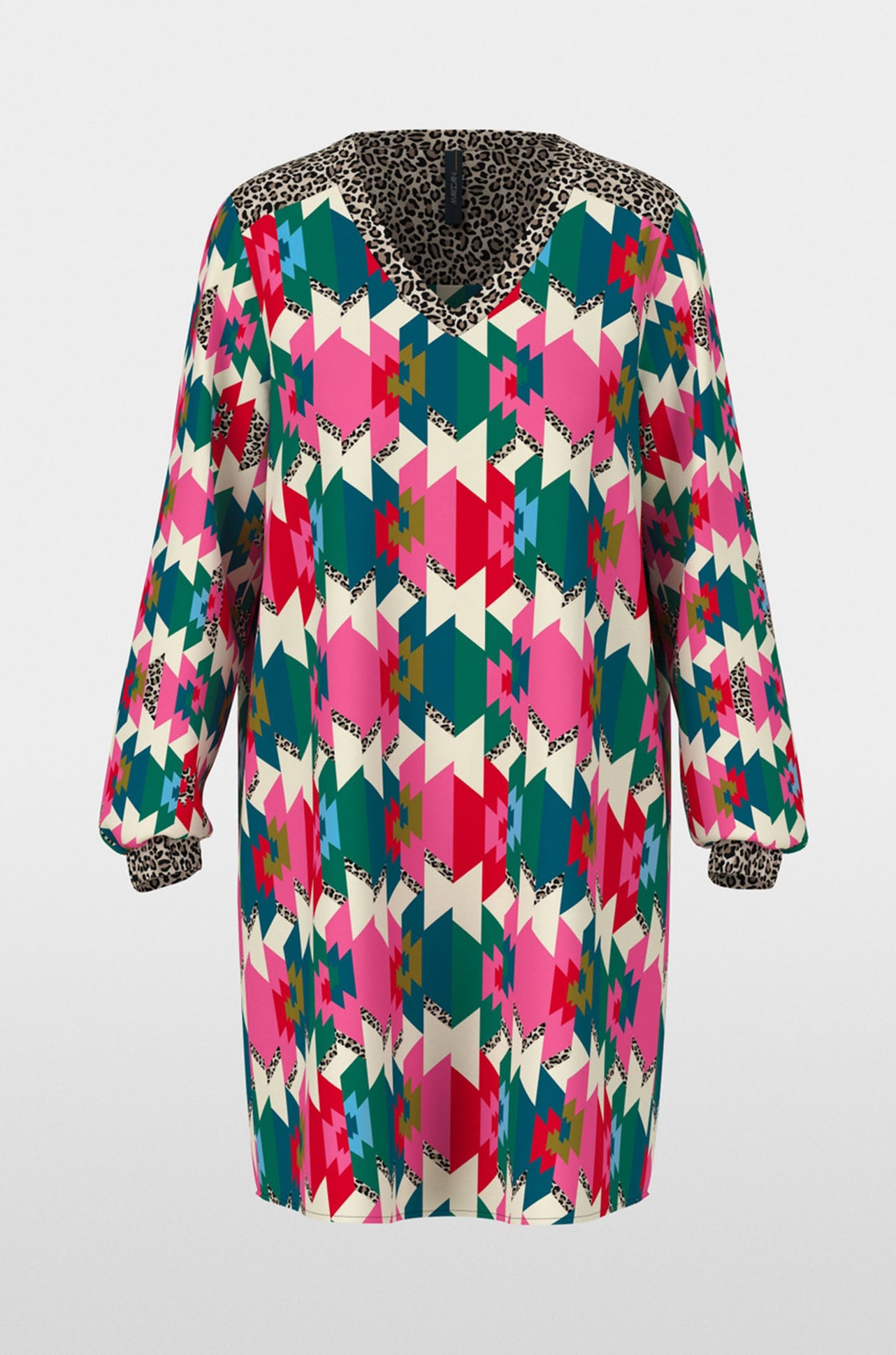 Marc Cain - Viscose Dress in a mix of materials and patterns