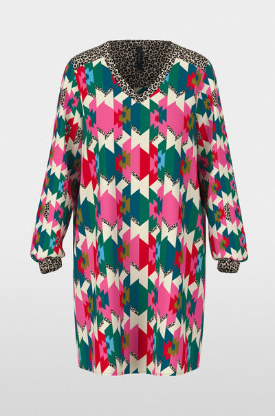 Marc Cain - Viscose Dress in a mix of materials and patterns