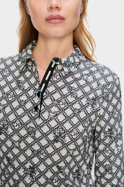 Marc Cain - Polo Shirt with Marc Cain Chain Print