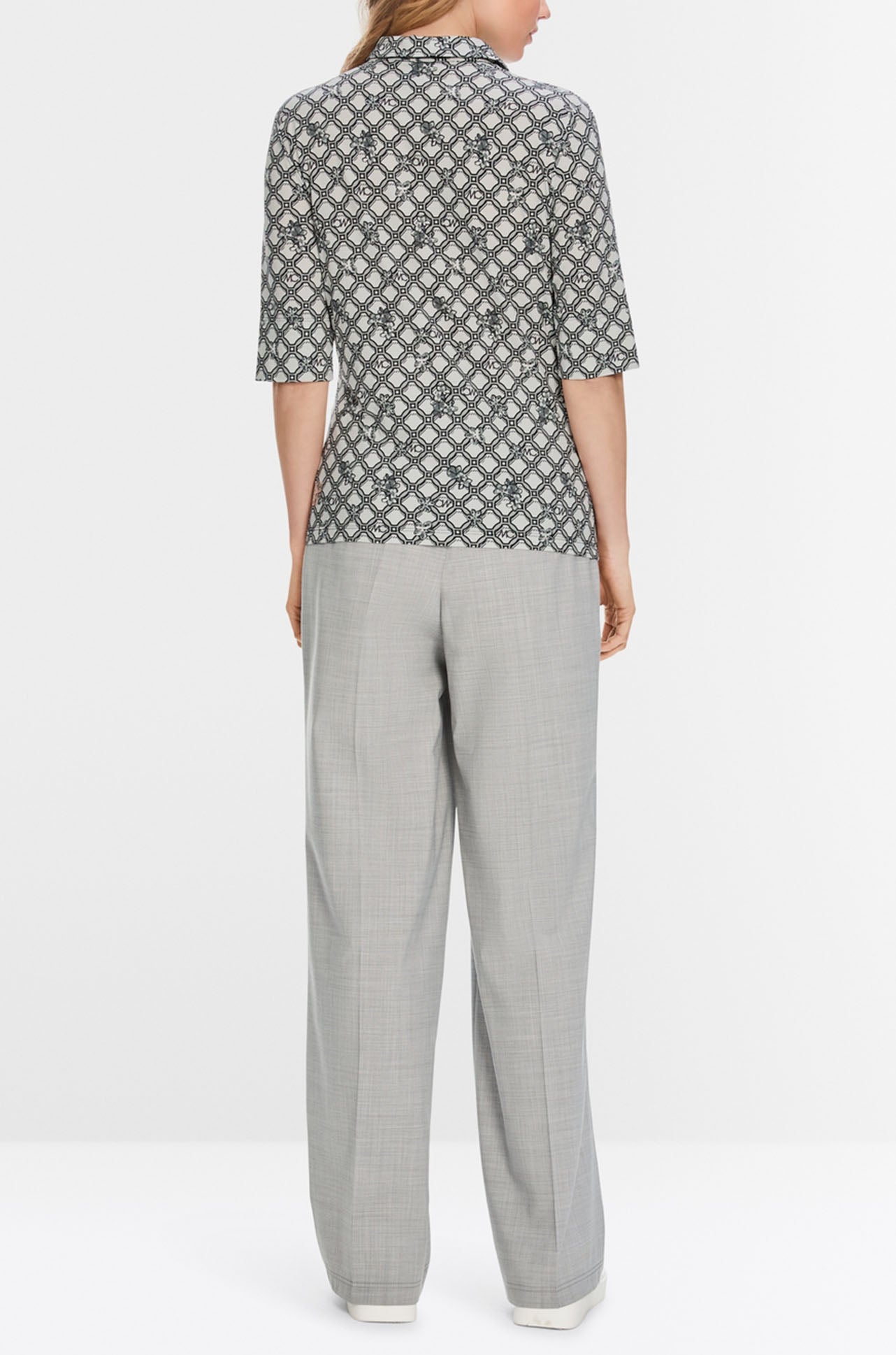 Marc Cain - Polo Shirt with Marc Cain Chain Print