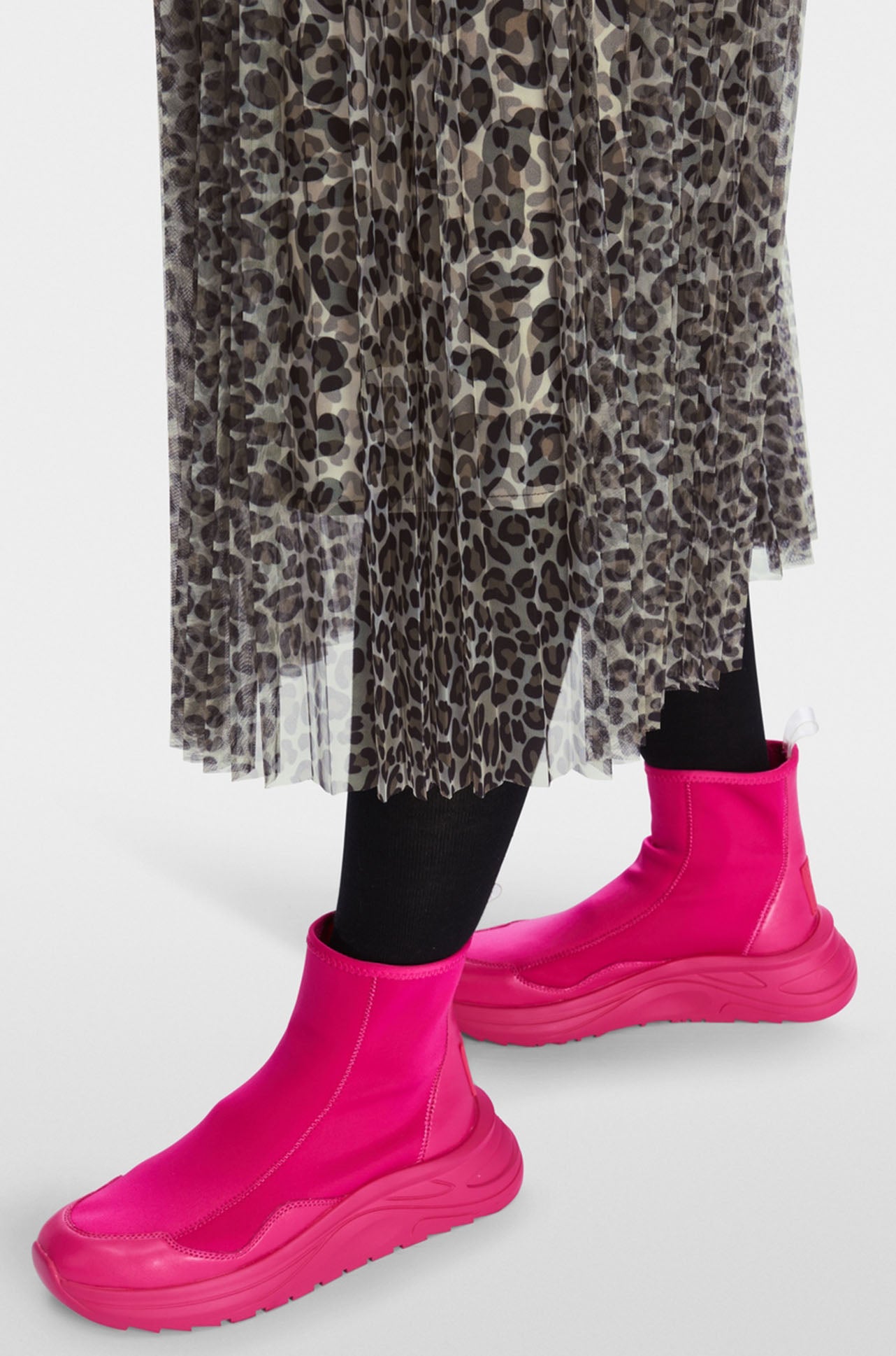 Marc Cain - Tulle Skirt with Leo Print