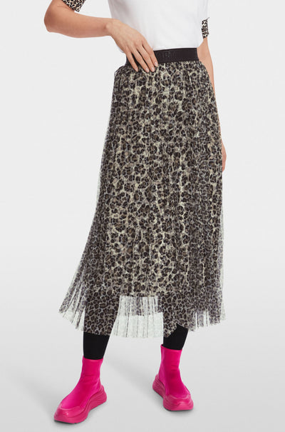 Marc Cain - Tulle Skirt with Leo Print