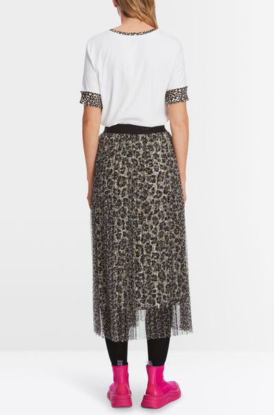 Marc Cain - Tulle Skirt with Leo Print